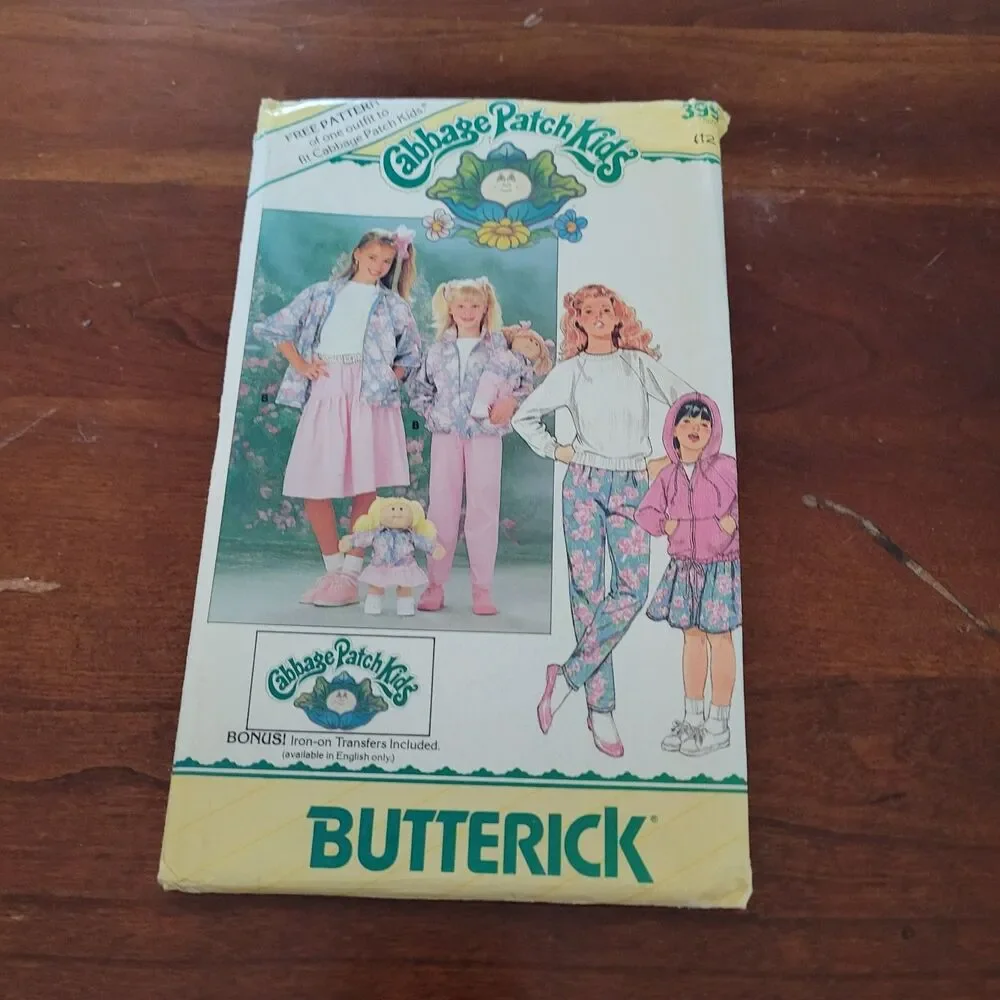 3996Vintage Cabbage Patch Sewing Pattern Clothes Butterick